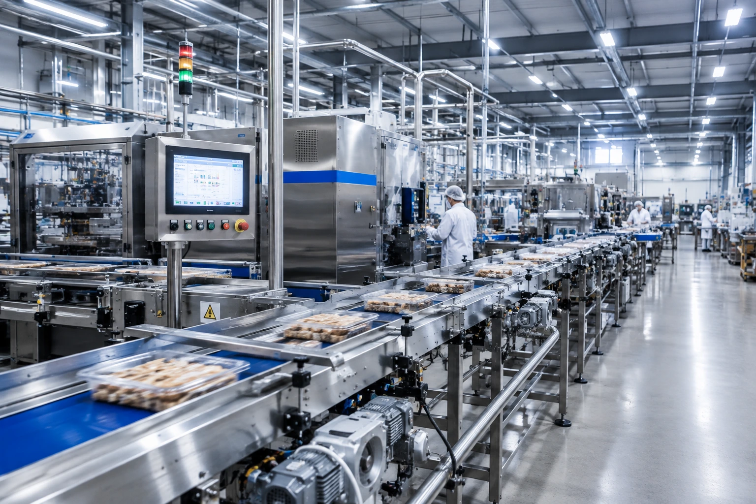Moderne Produktionslinie in der Lebensmittelindustrie