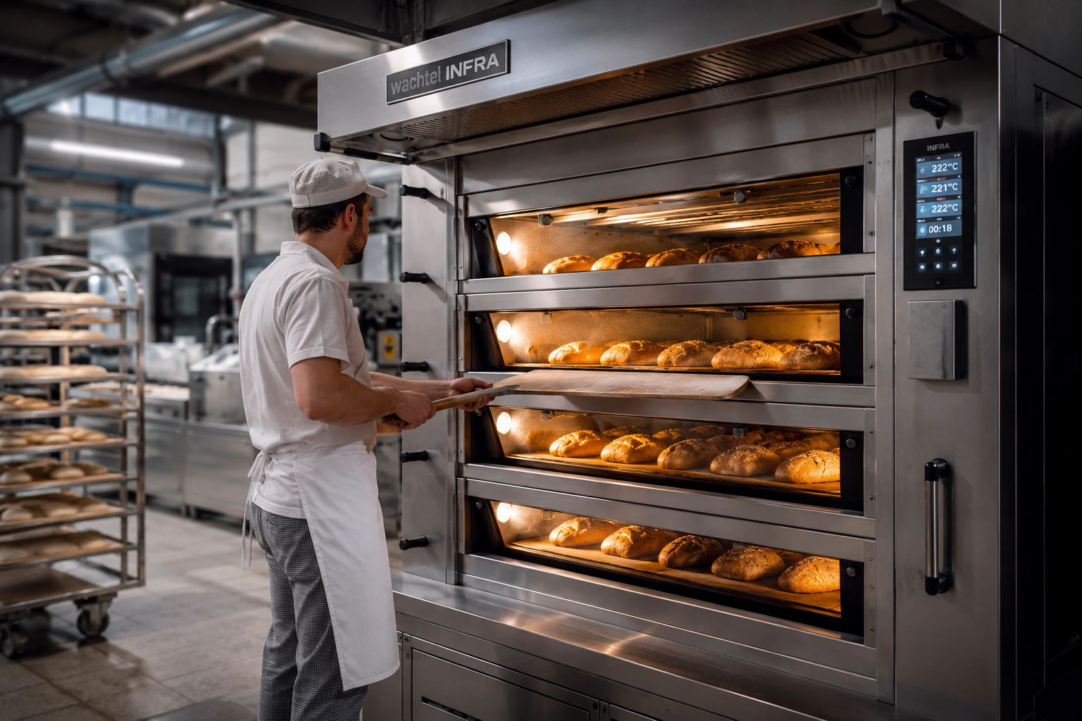 Industrieller Backofen in einer Bäckerei