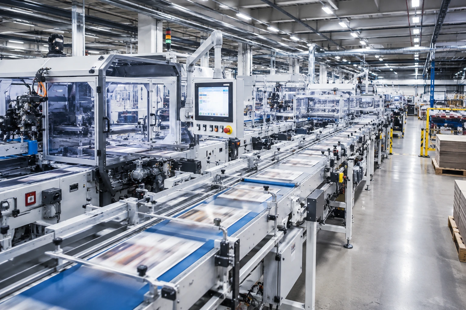 Produktionslinie in der Verpackungsindustrie